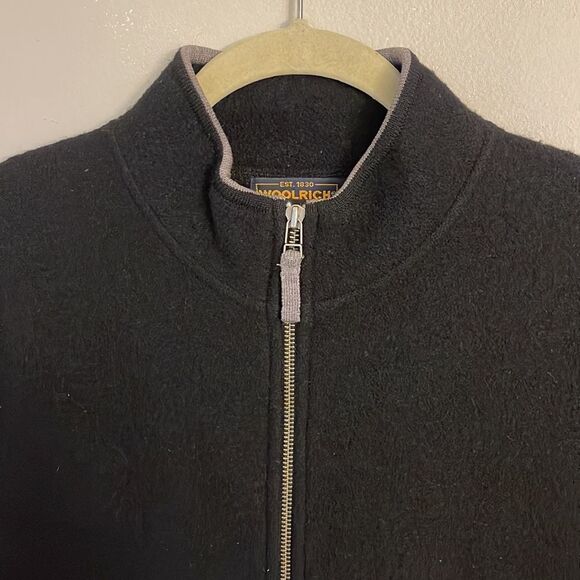 Vintage Woolrich 100% wool blazer zippered pockets black - Picture 5 of 12